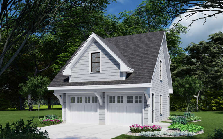 House Plan House Plan #13162 Angled Front Elevation