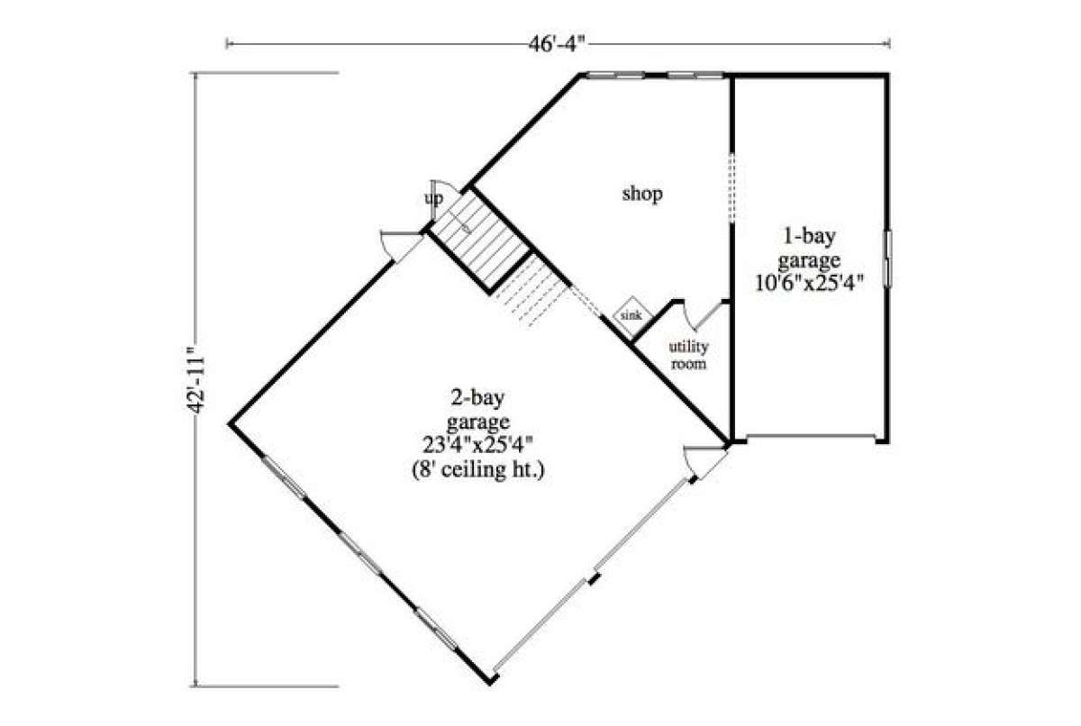 Floorplan 1 for House Plan #957-00043