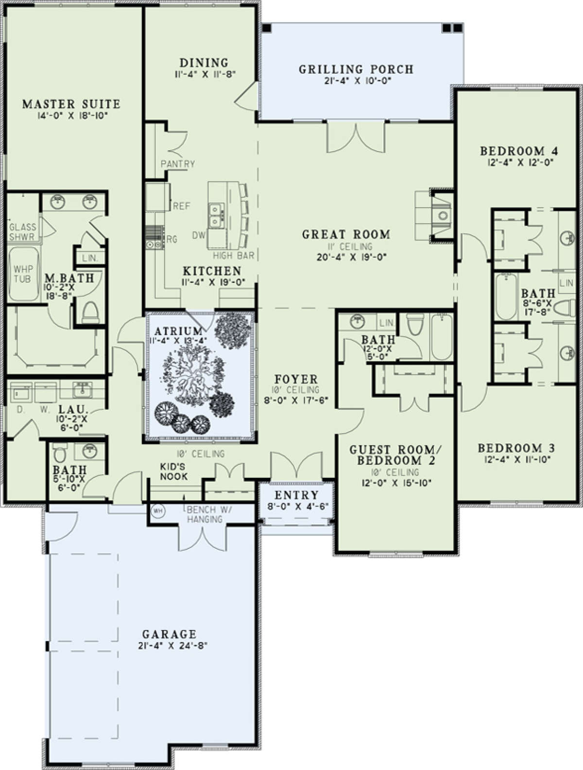 Floorplan 1 for House Plan #110-00845