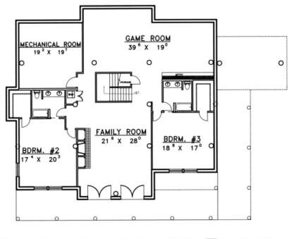 Basement Floor for House Plan #039-00071