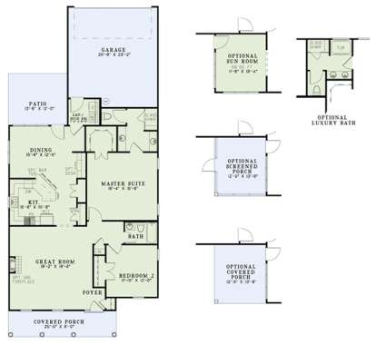 Floorplan1 for House Plan #110-00848
