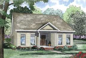 Narrow Lot House Plan #110-00849 Elevation Photo