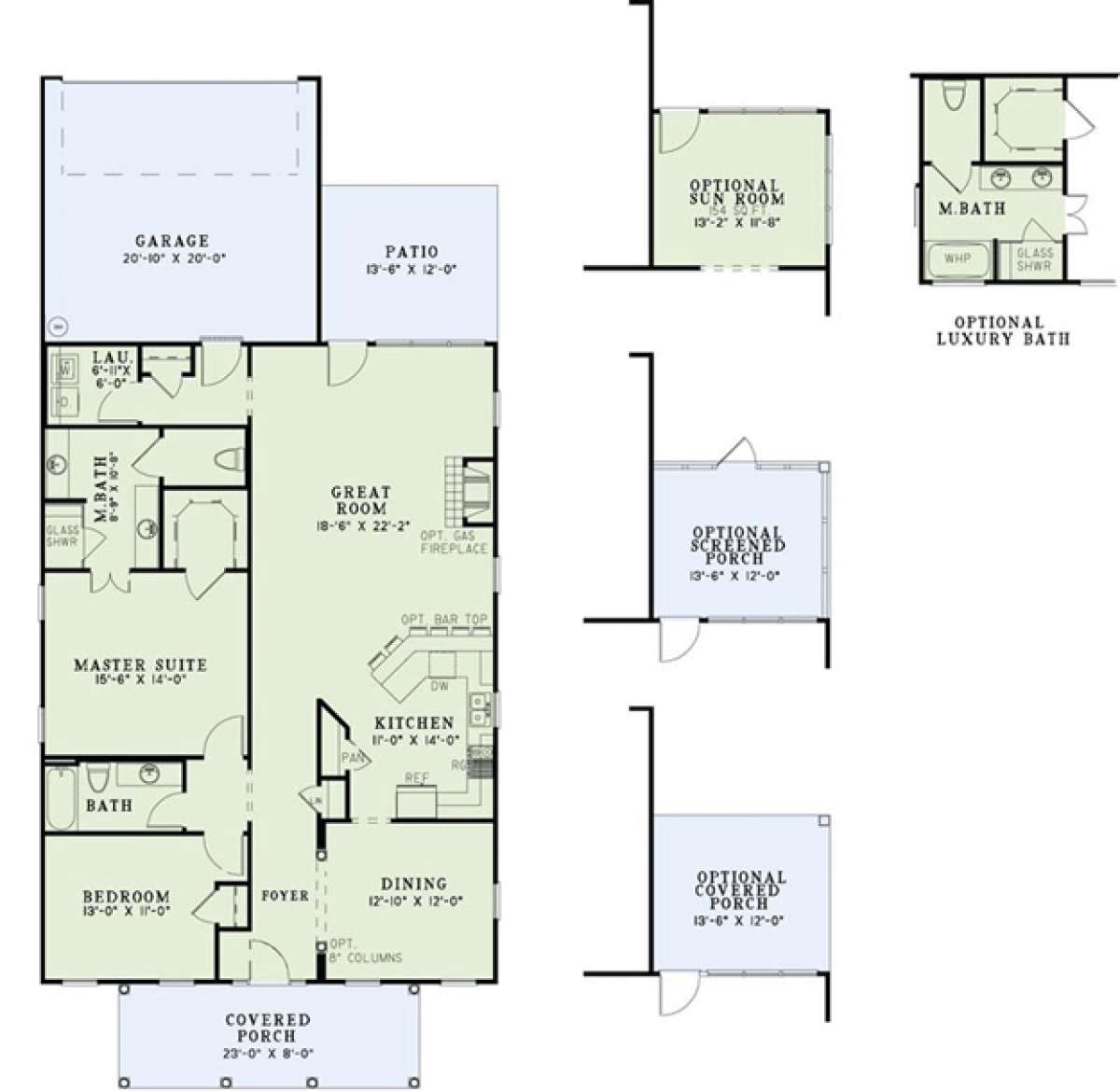 Floorplan 1 for House Plan #110-00850