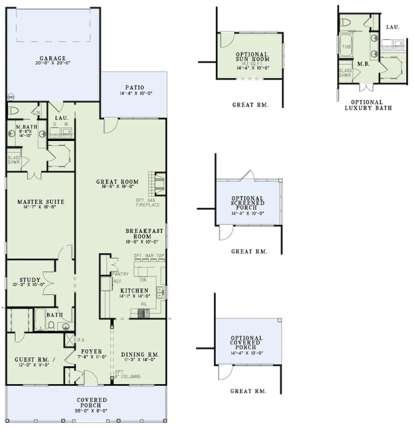 Floorplan 1 for House Plan #110-00851