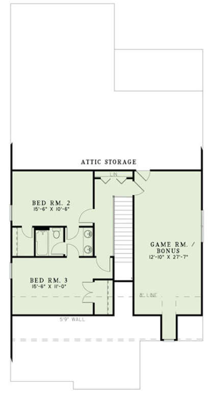 Second Floor for House Plan #110-00857