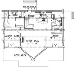First Floor for House Plan #039-00072