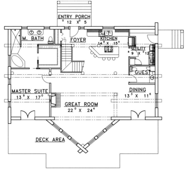 House Plan House Plan #1318 Drawing 1