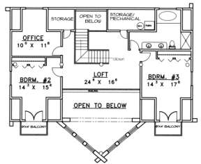 Second Floor for House Plan #039-00072