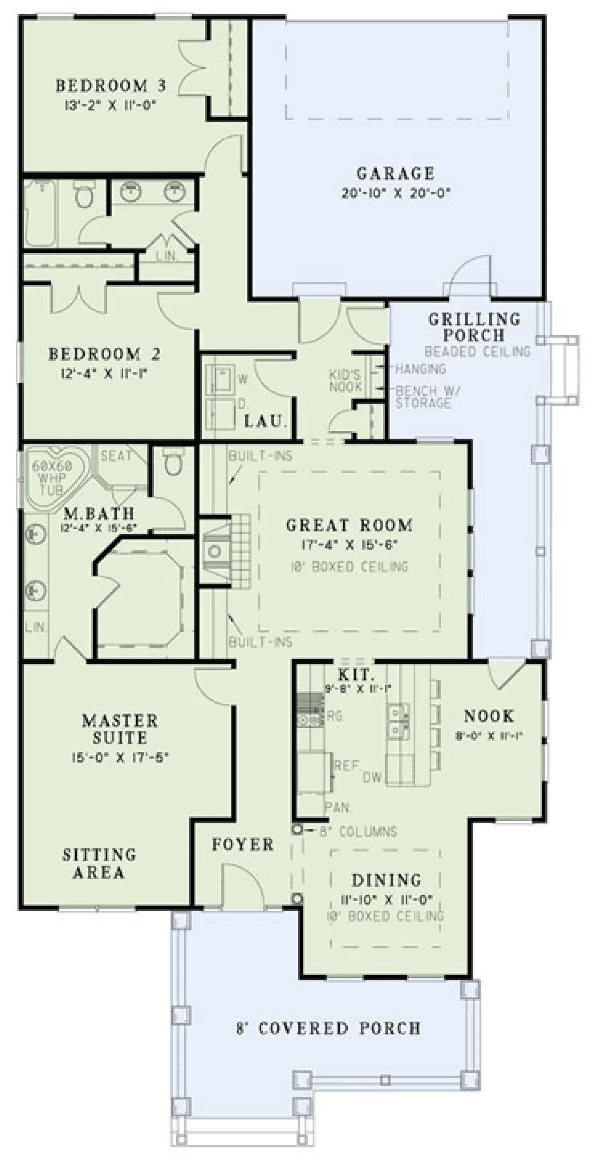 Floorplan 1 for House Plan #110-00859