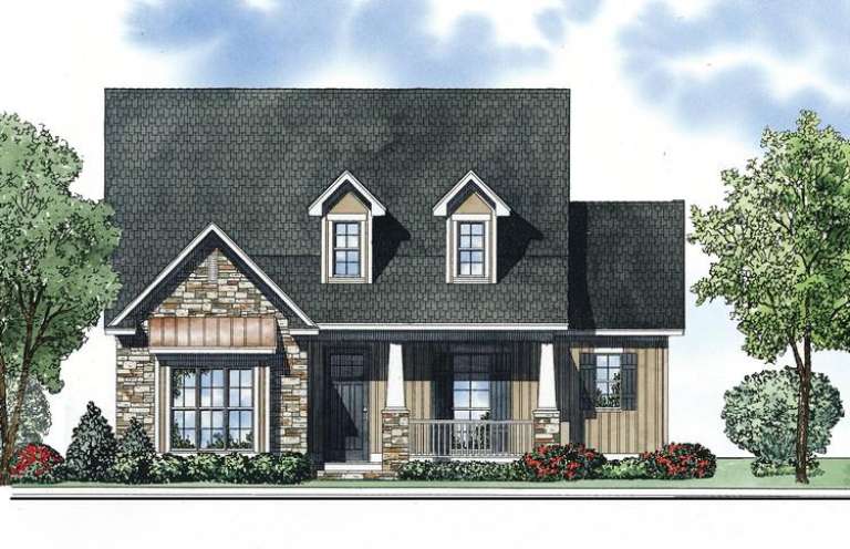 Narrow Lot House Plan #110-00860 Elevation Photo