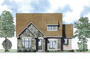 Narrow Lot House Plan #110-00861 Elevation Photo