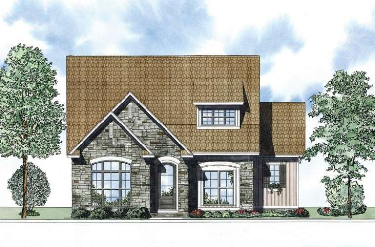 Narrow Lot House Plan #110-00861 Elevation Photo
