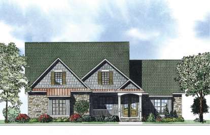 French Country House Plan #110-00863 Elevation Photo