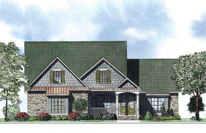French Country House Plan #110-00863 Elevation Photo
