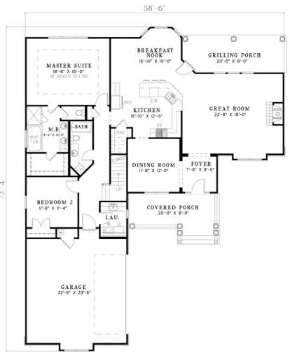 Floorplan 1 for House Plan #110-00863