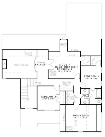Second Floor for House Plan #110-00865