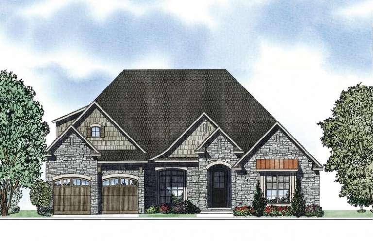 French Country House Plan #110-00866 Elevation Photo