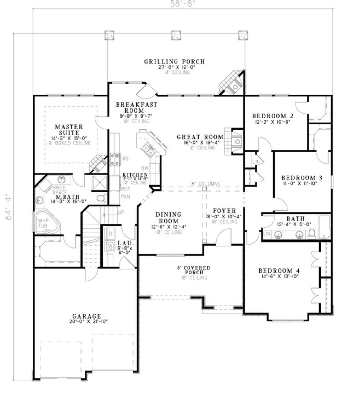 Floorplan 1 for House Plan #110-00866