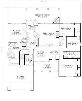 Floorplan 1 for House Plan #110-00867