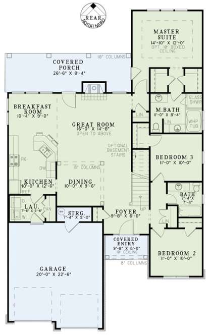 Floorplan 1 for House Plan #110-00869