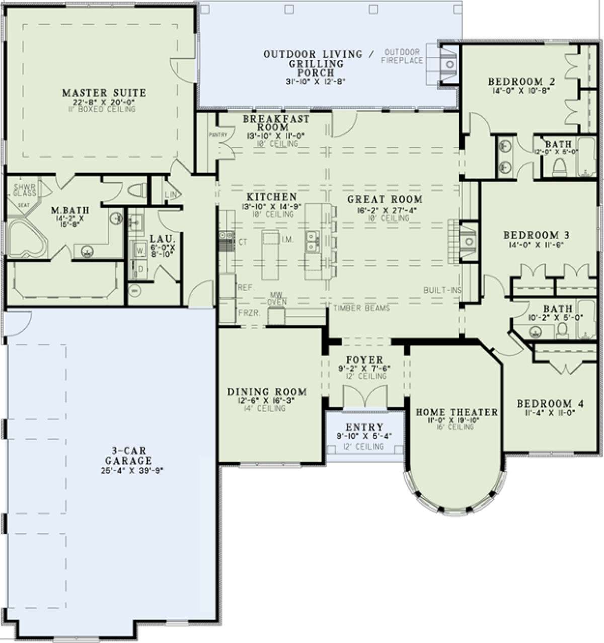 Floorplan 1 for House Plan #110-00872