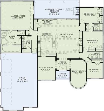 Floorplan1 for House Plan #110-00872