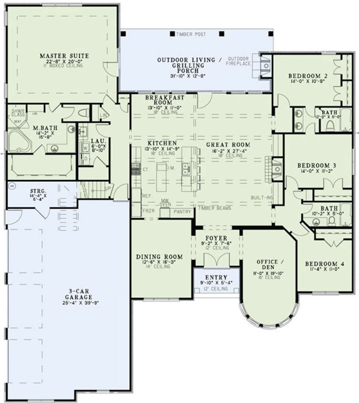 Floorplan 1 for House Plan #110-00874