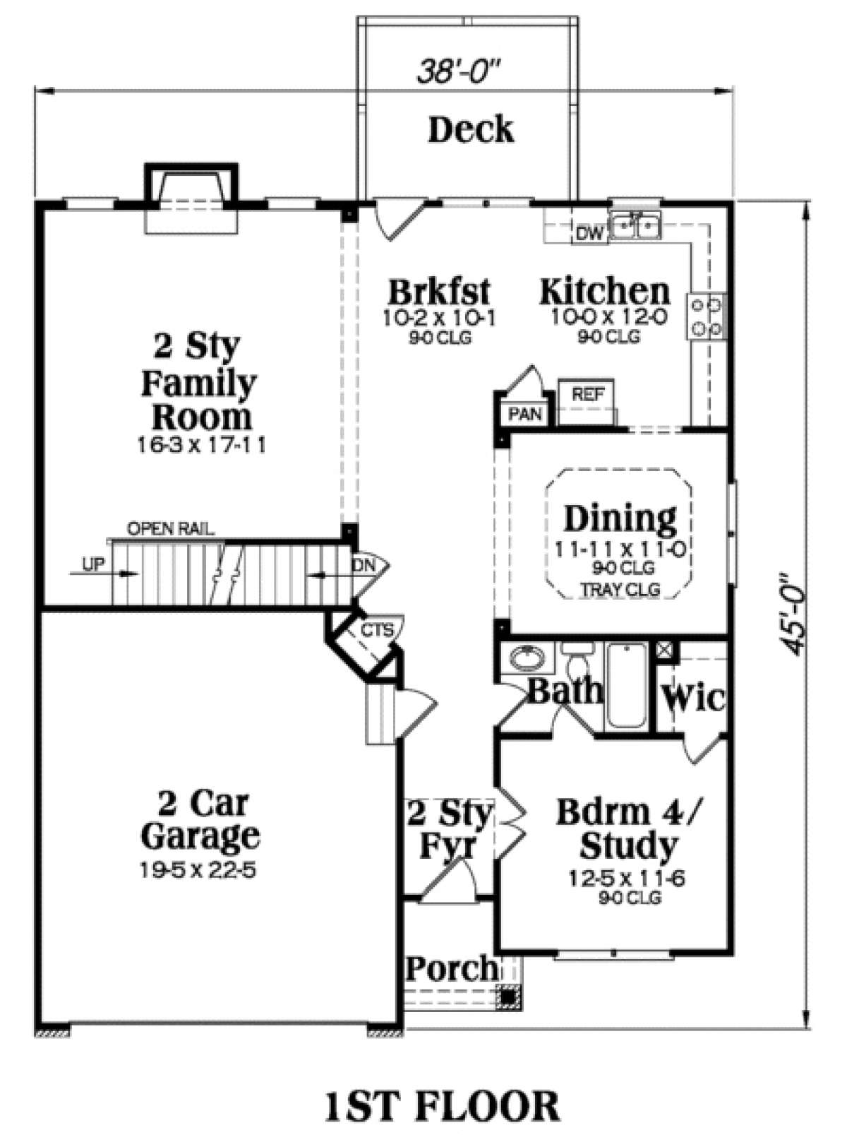 Main Floor for House Plan #009-00114