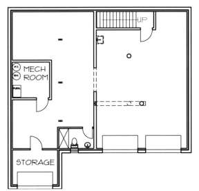 Basement Floor for House Plan #039-00074