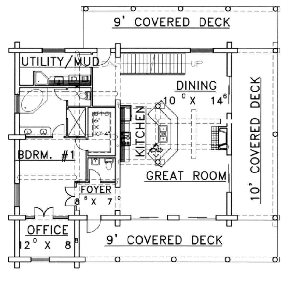 First Floor for House Plan #039-00074