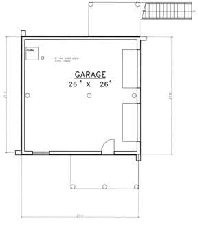 Basement/Garage Floor for House Plan #039-00075