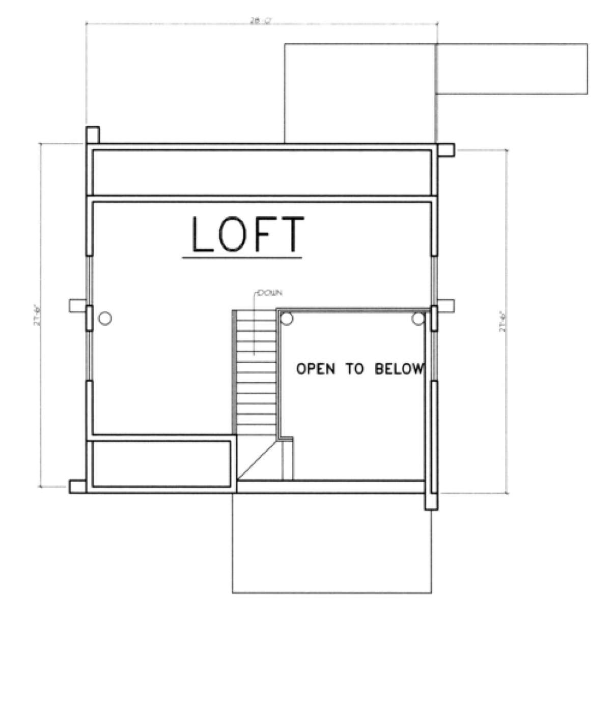 Loft Floor for House Plan #039-00075