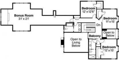 Second Floor for House Plan #035-00373