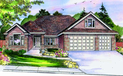 3 Bed, 2 Bath, 2103 Square Foot House Plan - #035-00378