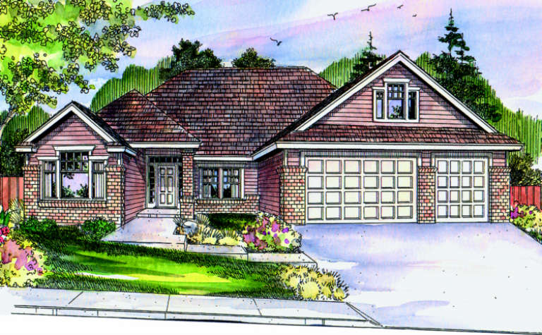 Ranch House Plan #035-00378 Elevation Photo