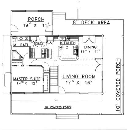 First Floor for House Plan #039-00076