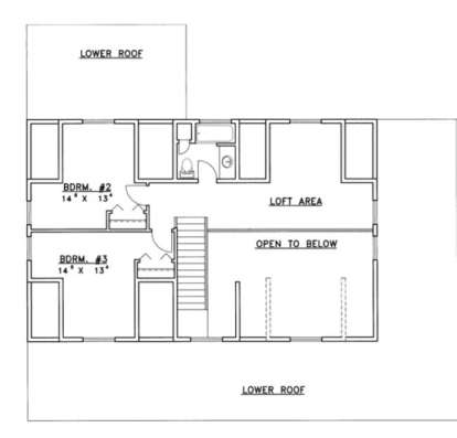 Second Floor for House Plan #039-00076