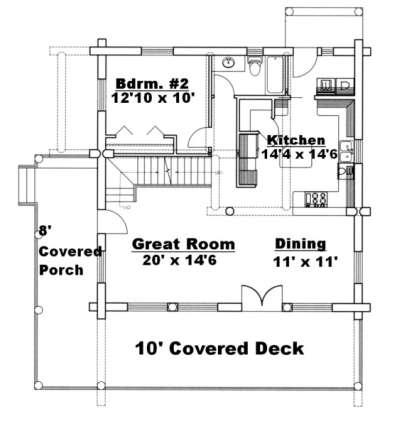 First Floor for House Plan #039-00077