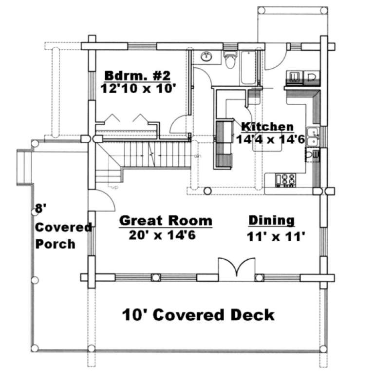 House Plan House Plan #1329 Drawing 2