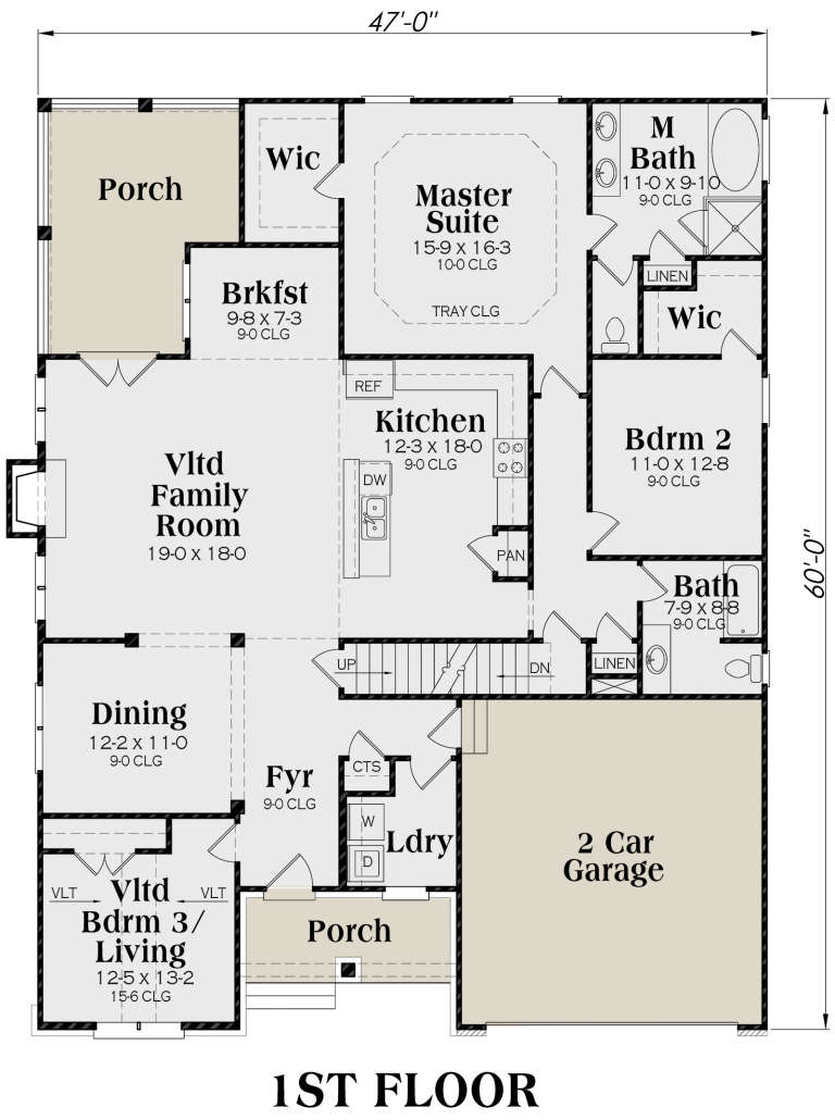 House Plan House Plan #133 Drawing 1