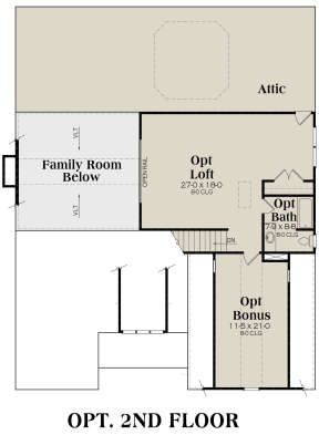 Second Floor for House Plan #009-00115