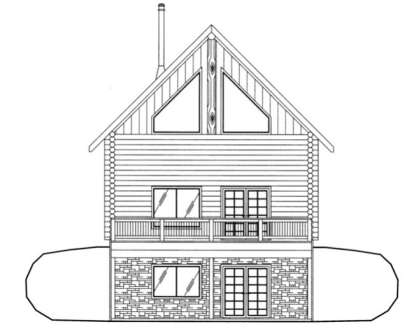 Log House Plan #039-00078 Elevation Photo