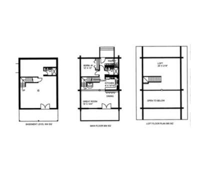 Basement/Main/Loft Floor for House Plan #039-00078