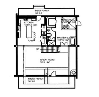 First Floor for House Plan #039-00079