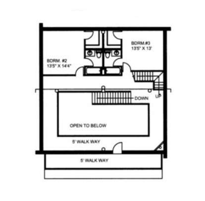 Second Floor for House Plan #039-00079