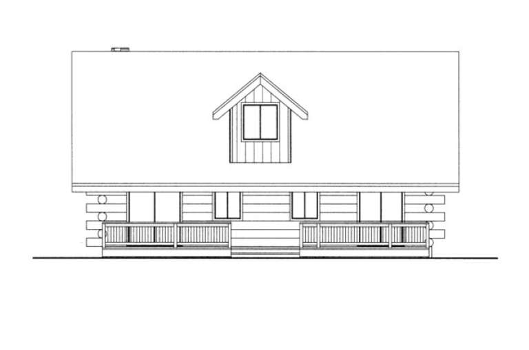 Cabin House Plan #039-00080 Elevation Photo