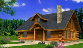 Cabin House Plan #039-00080 Elevation Photo