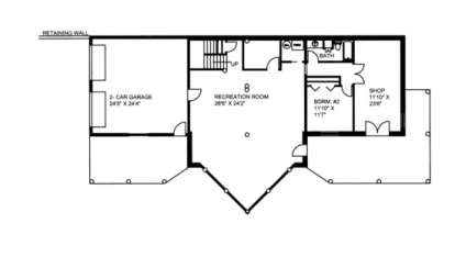 Basement Floor for House Plan #039-00081