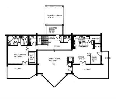 Main Floor for House Plan #039-00081