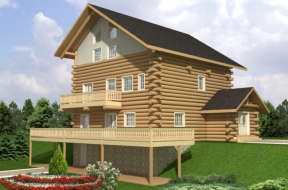 Lake Front House Plan #039-00082 Elevation Photo